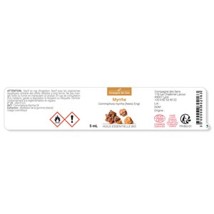 Myrrhe  (commiphora myrrha) - huile essentielle bio - 10ml garantie chromacert®
