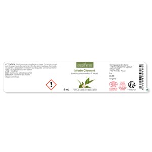 Myrte citronné - huile essentielle bio - 5ml garantie chromacert® - chémotypée &