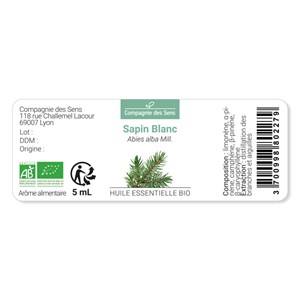 Sapin blanc (abies alba) - huile essentielle bio - 10ml garantie chromacert® - c