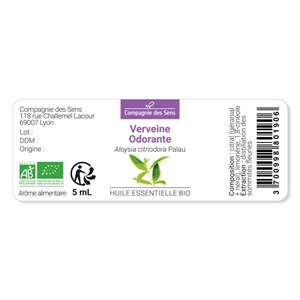 Verveine odorante - huile essentielle bio - 5ml garantie chromacert® - chémotypé