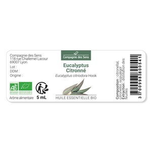 Eucalyptus citronné - huile essentielle bio - 100ml garantie chromacert® - chémo