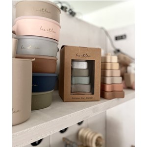 Etoiles à empiler silicone, beige