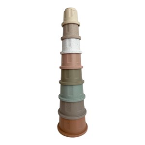 Gobelets à empiler silicone, moucheté