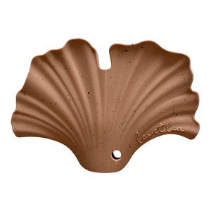 Hochet de dentition gingko marron