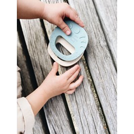 Hochet de dentition lune bleu