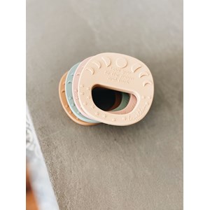 Hochet de dentition lune beige