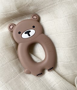 Hochet de dentition ours grand marron