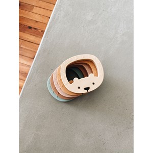 Hochet de dentition ours petit beige