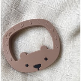 Hochet de dentition ours petit marron