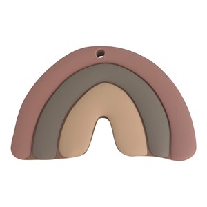 Hochet de dentition arc en ciel mauve