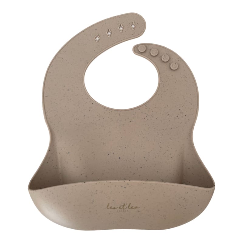 Bavoir en silicone moucheté beige (Léo et Léa France) - Image 2