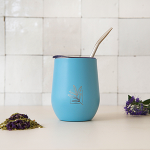 Calebasse isotherme bleu pastel