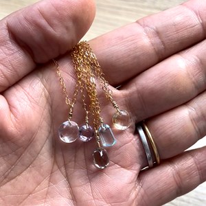 Collier evie améthyste violette