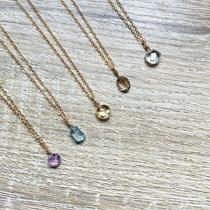 Collier evie citrine jaune