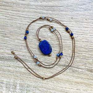 Collier sautoir karma lapis lazuli