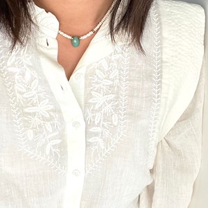 Collier gina chrysoprase verte