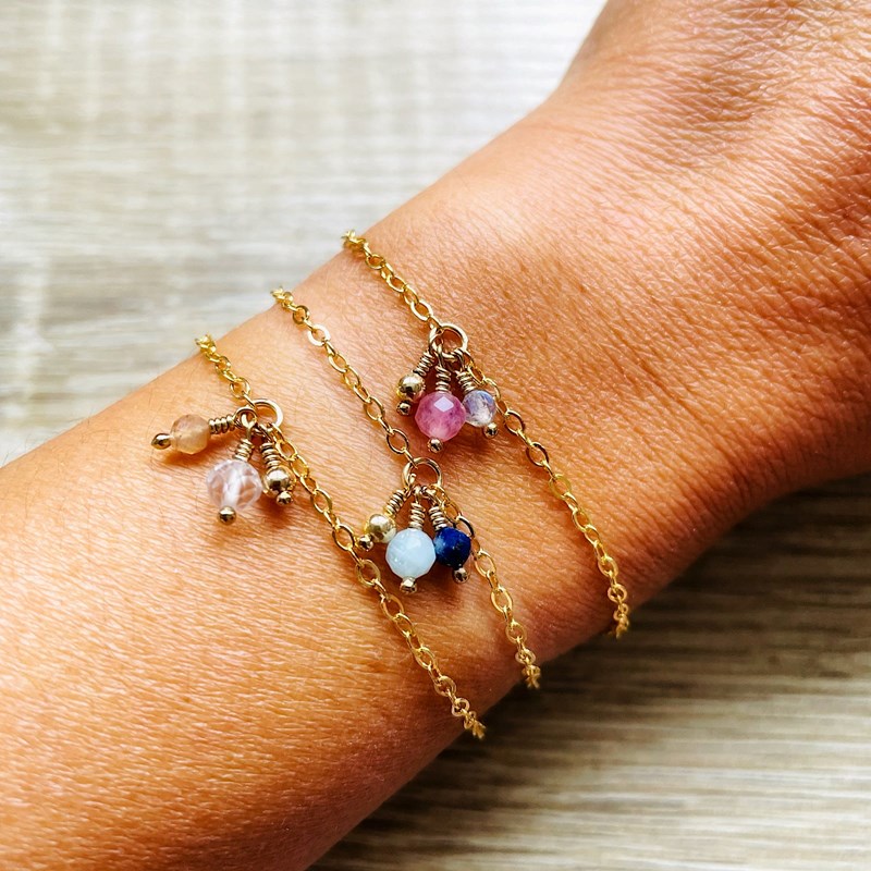 Ysie - Bracelet adèle tourmaline et labradorite