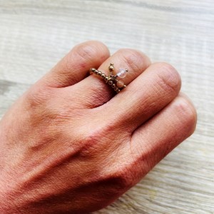 Bague adèle tourmaline et labradorite