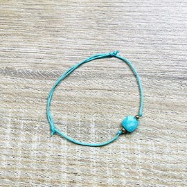 Bracelet réglable carrie amazonite bleue