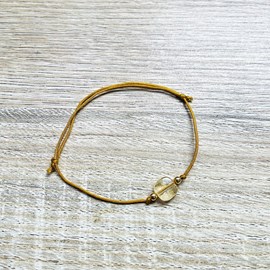 Bracelet réglable carrie citrine jaune
