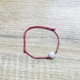 Bracelet réglable carrie opale rose