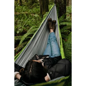 Hamac solo bivouac camping - gris   vert
