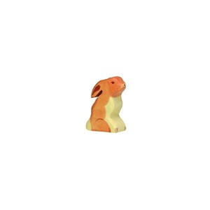 Figurine holtztiger lapin assis