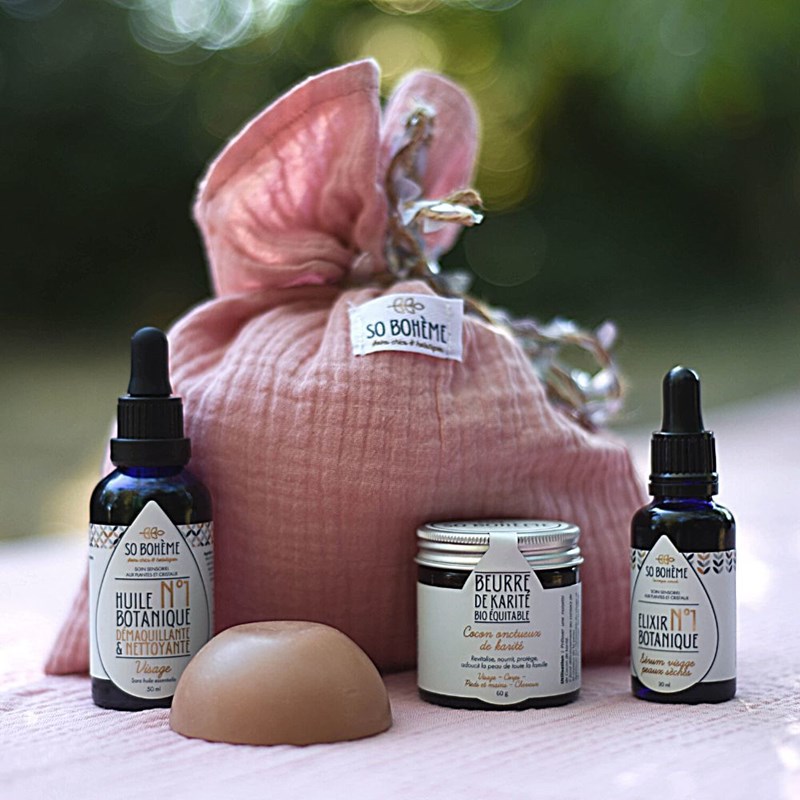 So Bohème Cosmétiques - Coffret cadeau bio peau sèche & réactive