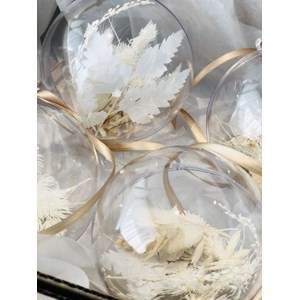 Boules de noel - avec fleurs séchées