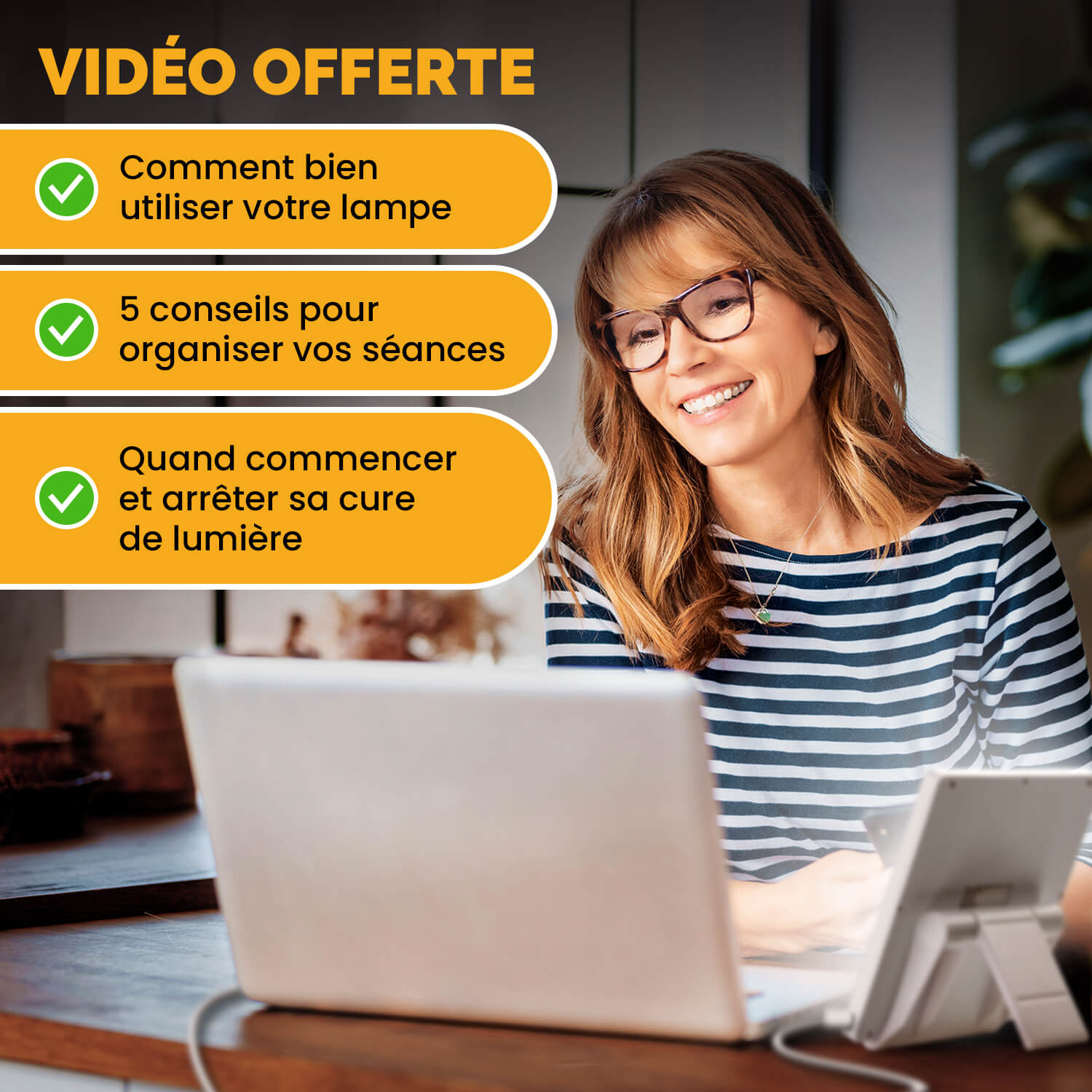 Lampe Luminothérapie 10000 Lux - Lumière Jour USB Avec Télécommande - 3 Couleurs Et Minuterie