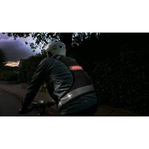 Gilet fluo-réfléchissant led - l - noir