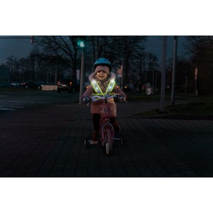 Harnais fluo-réfléchissant led - enfant