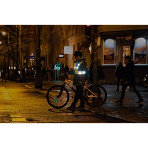 Harnais fluo-réfléchissant led - s