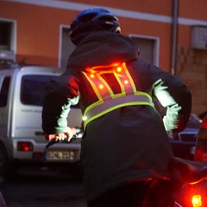 Harnais fluo-réfléchissant led - s