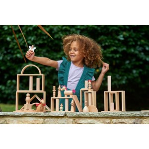 Set de 10 pièces en bois - monde en