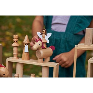 Set de 10 pièces en bois - monde en