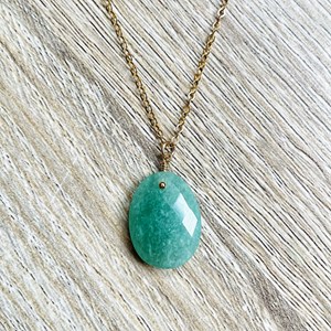 Collier alma aventurine verte