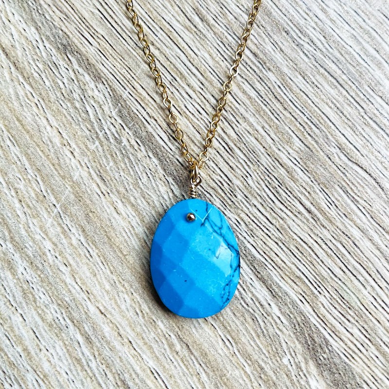 Collier alma howlite turquoise
