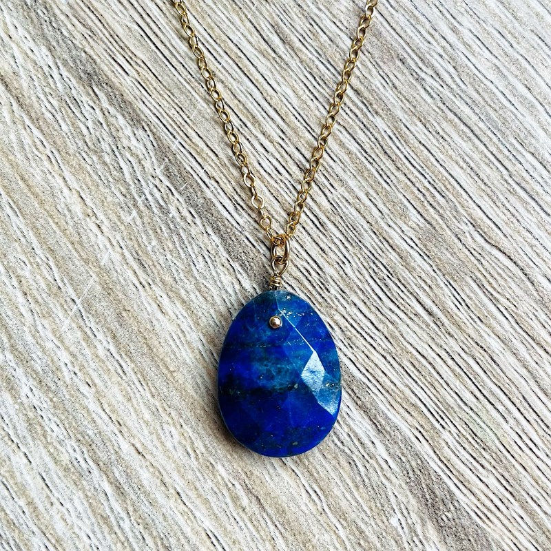 Ysie - Collier alma lapis lazuli bleu