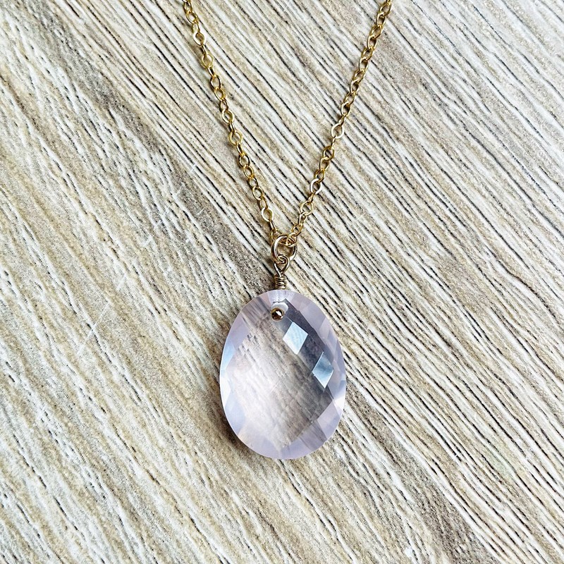 Collier alma quartz rose