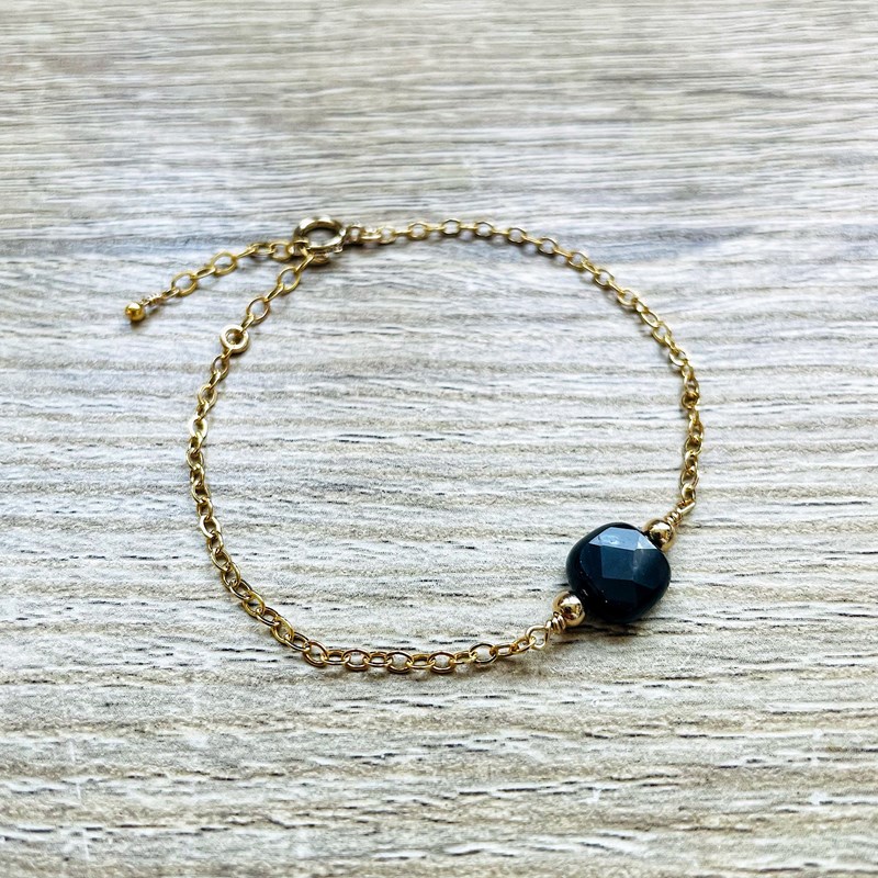 Ysie - Bracelet carrie agate noire