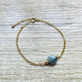 Bracelet carrie labradorite grise