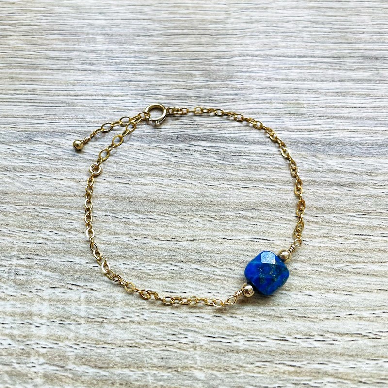 Ysie - Bracelet carrie lapis lazuli bleu