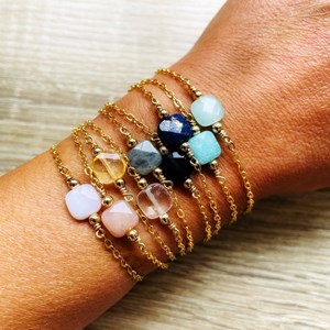 Bracelet carrie pierre de soleil orange