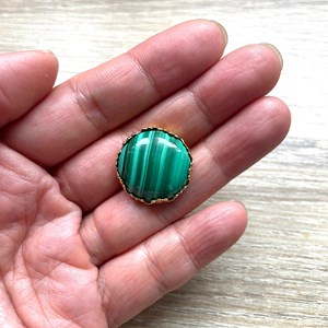 Broche margaux malachite verte