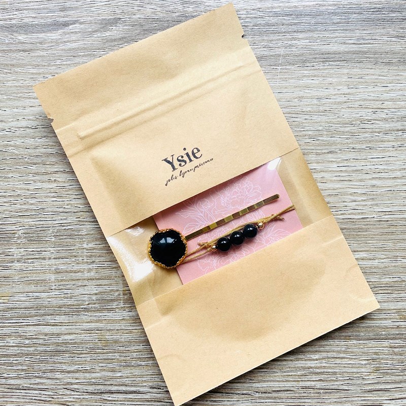 Ysie - Pochette cadeau onyx noir