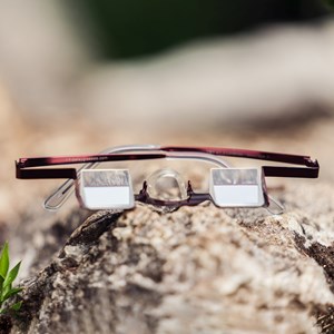 Lunettes d’assurage – confort cervical pour les grimpeurs – classic red Rouge