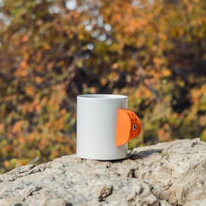 Climbing mug – tasse avec prise d’escalade – orange edition