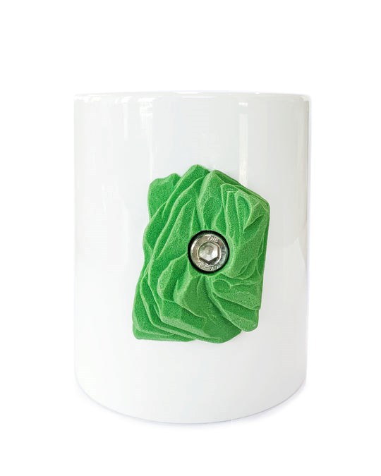 Climbing mug – tasse avec prise d’escalade – green edition