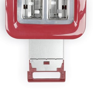 Grille-pain 2 fentes rouge 750w